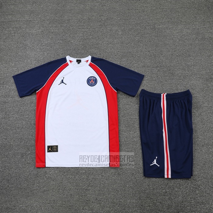 Chandal del Paris Saint-Germain Jordan Manga Corta 2022-2023 Blanco - Pantalon Corto